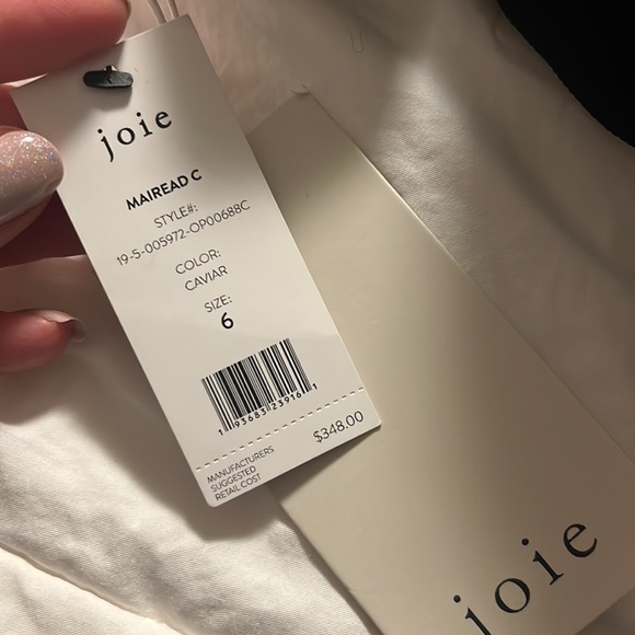 NWT Joie Mairead C Jumpsuit in Caviar Black Wide Leg Belted - Picture 6 of 13